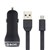 MOKI CAR CHARGER AND SYNCHARGE CABLE USBA TO MICROUSB 900MM BLACK