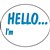 AVERY 937263 MESSAGE LABELS HELLO IM 58 X 43MM OVAL BOX 100