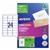 AVERY 959418 L7159 QUICK PEEL ADDRESS LABEL WITH SURE FEED LASER 24UP WHITE PACK 10