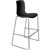 DAL ACTI BAR STOOL SLED BASE HIGH 760MM BLACK POWDERCOAT FRAME BLACK POLYPROP SHELL
