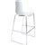 DAL ACTI BAR STOOL SLED BASE HIGH 760MM CHROME FRAME WHITE POLYPROP SHELL