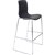 DAL ACTI BAR STOOL SLED BASE HIGH 760MM CHROME FRAME CHARCOAL POLYPROP SHELL