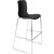 DAL ACTI BAR STOOL SLED BASE HIGH 760MM CHROME FRAME BLACK POLYPROP SHELL