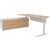 POTENZA EXECUTIVE ELECTRIC HEIGHT ADJUSTABLE DESK LHS BUFFET 2000 X 1820MM VIRGINIA WALNUTWHITE