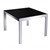 RAPID GLASS COFFEE TABLE 600 X 600MM BLACKCHROME
