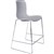 DAL ACTI BAR STOOL SLED BASE LOW 630MM CHROME FRAME LIGHT GREY POLYPROP SHELL