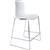 DAL ACTI BAR STOOL SLED BASE LOW 630MM CHROME FRAME WHITE POLYPROP SHELL