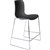 DAL ACTI BAR STOOL SLED BASE LOW 630MM CHROME FRAME BLACK POLYPROP SHELL