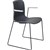DAL ACTI CHAIR SLED BASE ARMS LIGHT GREY ARMPADS AND BLACK POWDERCOAT FRAME CHARCOAL POLYPROP SHELL