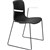 DAL ACTI CHAIR SLED BASE ARMS WHITE ARMPADS AND BLACK POWDERCOAT FRAME BLACK POLYPROP SHELL