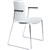DAL ACTI CHAIR SLED BASE ARMS BLACK ARMPADS AND CHROME FRAME WHITE POLYPROP SHELL