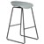 RAPIDLINE ARIES BARSTOOL BLACK POWDERCOATED FRAME WITH POLYPROPYLENE SHELL SEAT GREY