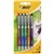BIC VELOCITY RETRACTABLE BALLPOINT PEN 10MM ASSORTED PACK 5
