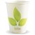 BIOPAK BIOCUP SINGLE WALL CUP 350ML WHITE LEAF DESIGN PACK 50