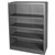 STEELCO OPEN BOOKCASE 3 SHELF 1320 X 900 X 400MM GRAPHITE RIPPLE