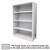 STEELCO OPEN BOOKCASE 3 SHELF 1320 X 900 X 400MM SILVER GREY