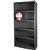 STEELCO OPEN BOOKCASE 4 SHELF 2000 X 900 X 400MM GRAPHITE RIPPLE