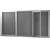 VISIONCHART BE NOTICED NOTICE CASE 3 HINGED DOOR 1830 X 1220MM SILVER FRAME GREY BACKING