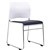 BURO MAXIM VISITOR CHAIR SLED BASE CHROME FRAME VINYL WHITE BACK BLACK SEAT