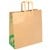 BIOPAK KRAFT PAPER BAGS FLAT HANDLE SMALL 275 X 280 X 150MM CARTON 250