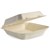 BIOPAK BIOCANE 3 COMPARTMENT CLAMSHELL 230 X 230 X 80MM NATURAL PACK 100