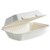 BIOPAK BIOCANE CLAMSHELL 230 X 150 X 80MM WHITE PACK 125