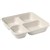 BIOPAK BIOCANE TAKEAWAY BASE 4 COMPARTMENT LARGE NATURAL PACK 75