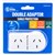 THE BRUTE POWER CO DOUBLE ADAPTOR FLAT LEFT WITH SURGE PROTECTION