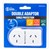THE BRUTE POWER CO DOUBLE ADAPTOR FLAT RIGHT WITH SURGE PROTECTION