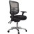BURO METRO TASK CHAIR MEDIUM MESH BACK SEAT SLIDE 3LEVER POLISHED ALUMINIUM BASE ARMS BLACK