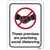 DURUS WALL SIGN SOCIAL DISTANCE PREMISES RECTANGLE 225 X 300MM BLACKRED