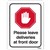 DURUS WALL SIGN HOME DELIVERIES RECTANGLE 225 X 300MM BLACKRED