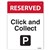 DURUS WALL SIGN CLICK AND COLLECT PARKING RECTANGLE 225 X 300MM BLACKRED