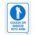 DURUS WALL SIGN COUGH OR SNEEZE INTO ARM RECTANGLE 225 X 300MM BLUEWHITE