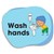 DURUS SCHOOL OUTDOOR FLOOR SIGN ADHESIVE MEMORY JOGGER WASH HANDS 250 X 200MM BLUE