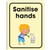 DURUS WALL SIGN SANITISE HANDS 225 X 300MM