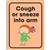 DURUS WALL SIGN COUGH OR SNEEZE INTO ARM 225 X 300MM