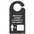 DURUS DOOR HANGER SIGN MAXIMUM CAPACITY