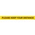 DURUS HARD FLOOR STRIPS KEEP YOUR DISTANCE 50 X 500MM YELLOW PACK 5