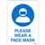 DURUS SELF ADHESIVE DECAL WEAR FACE MASK 105 X 148MM BLUEWHITE PACK 2