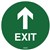 DURUS ADHESIVE FLOOR SIGN EXIT CIRCULAR 250MM GREENWHITE