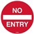 DURUS ADHESIVE FLOOR SIGN NO ENTRY CIRCULAR 250MM REDWHITE