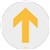 DURUS ADHESIVE FLOOR SIGN YELLOW ARROW CIRCULAR 250MM YELLOWWHITE
