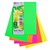 QUILL BOARD 230GSM A4 FLUORO ASSORTED PACK 50