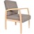 BELLA GUEST CHAIR MEDIUM BACK TIMBER FRAME GRAVEL FABRIC