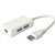 ASTROTEK ADAPTER CONVERTER 2PORT HUB USBA WITH GIGABIT RJ45 ETHERNET LAN NETWORK 150MM WHITE