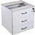 RAPID VIBE FIXED DESK PEDESTAL 3 DRAWER LOCKABLE 465 X 447 X 454MM GREY