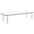 ERGOVIDA TEMPERED GLASS MONITOR RISER RECTANGULAR 580 X 210 X 130MM WHITE