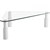 ERGOVIDA TEMPERED GLASS MONITOR RISER TRIANGULAR 580 X 210 X 130MM WHITE