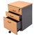 RAPID WORKER MOBILE PEDESTAL 3 DRAWER 690 X 465 X 447MM BEECHIRONSTONE